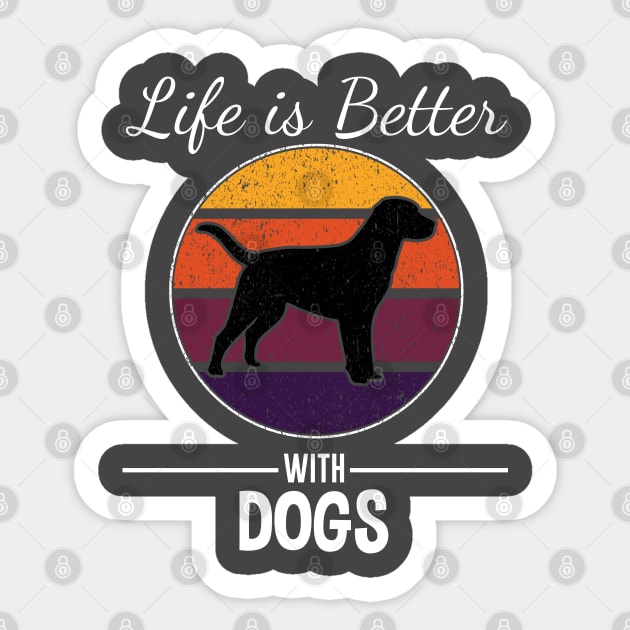 Life Is Better With Dogs Sticker by kimmieshops